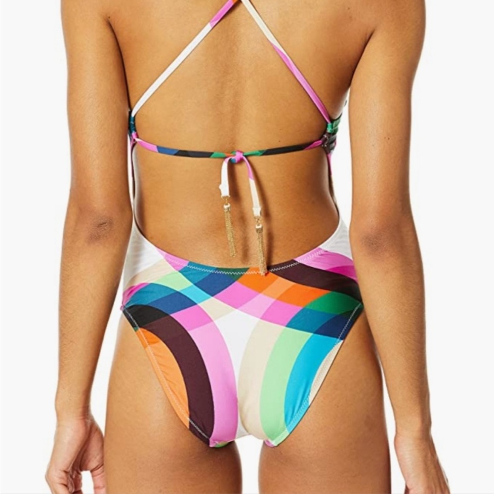 NWOT Trina Turk Kaleidoscope One Piece Swimsuit Size 8 - Picture 2 of 8